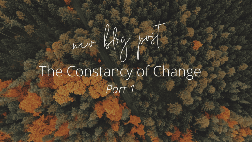 The Constancy of Change Part 1 